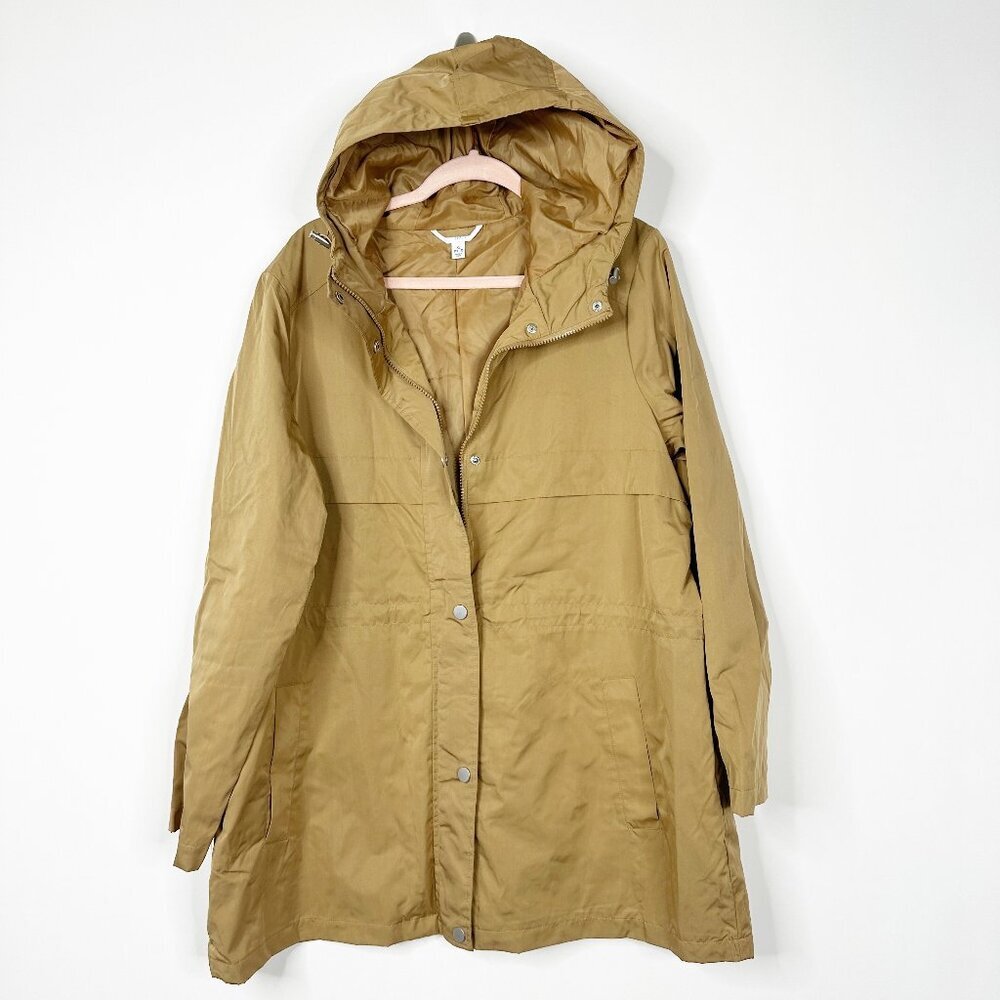 2/$24 Time and Tru Lightweight Anorak Jacket with Hood Chino Tan XL #A0242 TRB2 - Picture 5 of 10